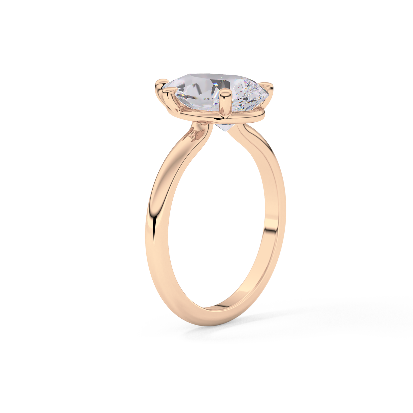 Pear Solitaire Lab Grown Diamond Engagement Ring