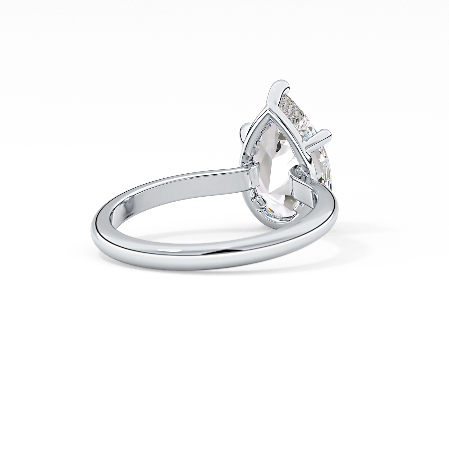 Pear Solitaire Lab Grown Diamond Engagement Ring