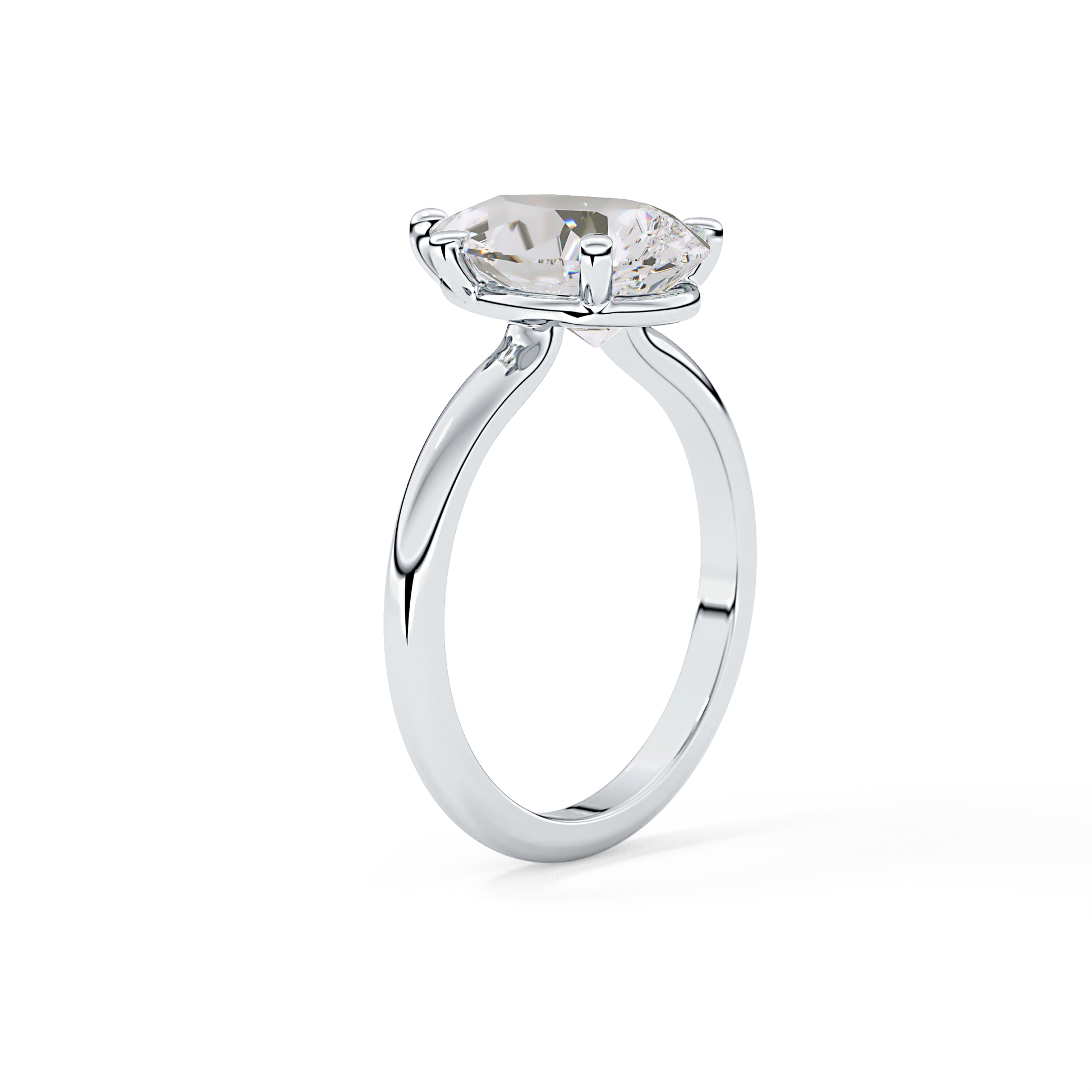 Pear Solitaire Lab Grown Diamond Engagement Ring