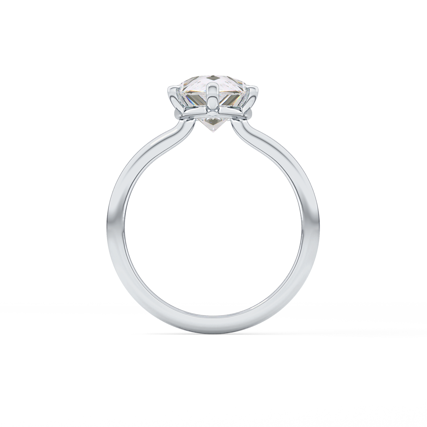 Pear Solitaire Lab Grown Diamond Engagement Ring