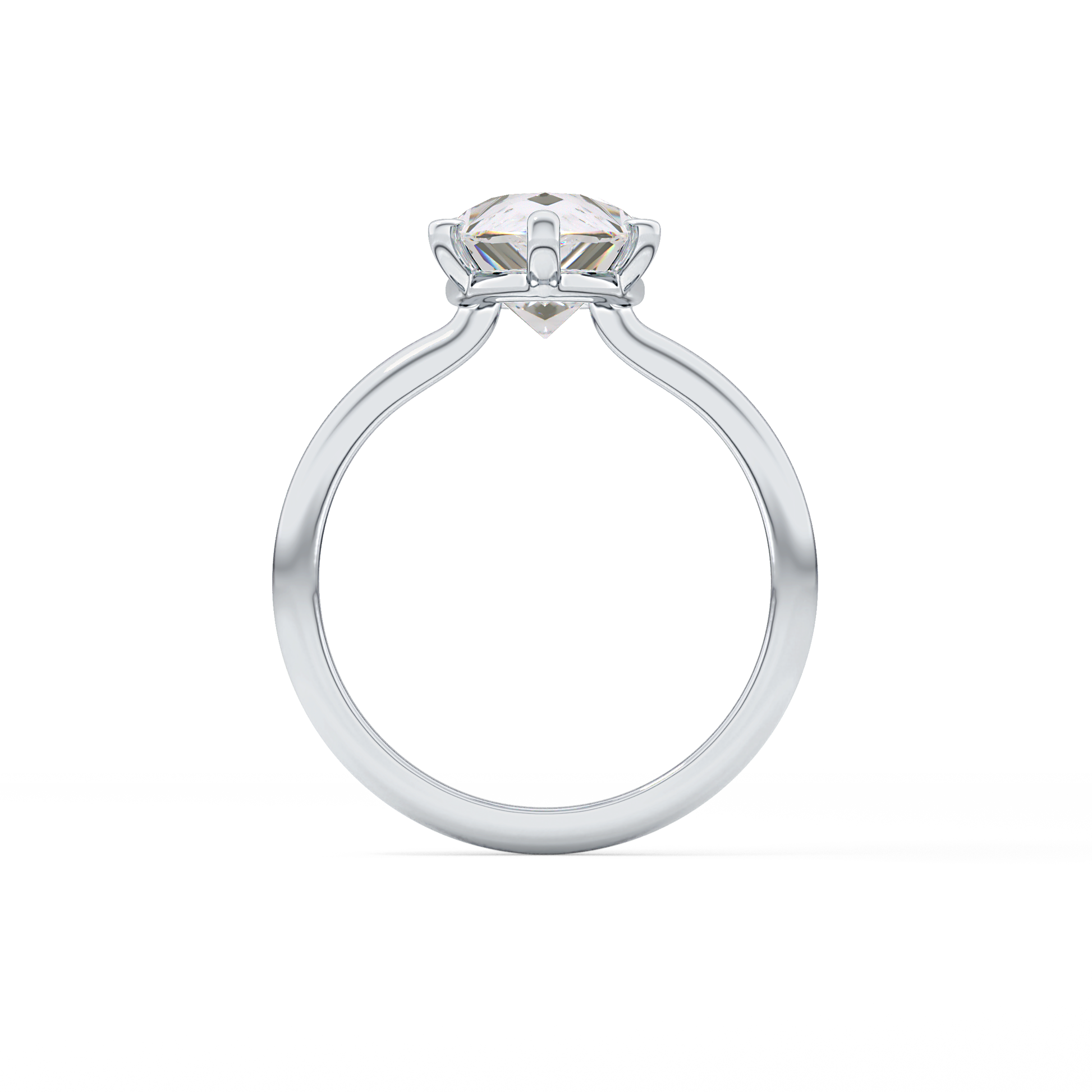 Pear Solitaire Lab Grown Diamond Engagement Ring