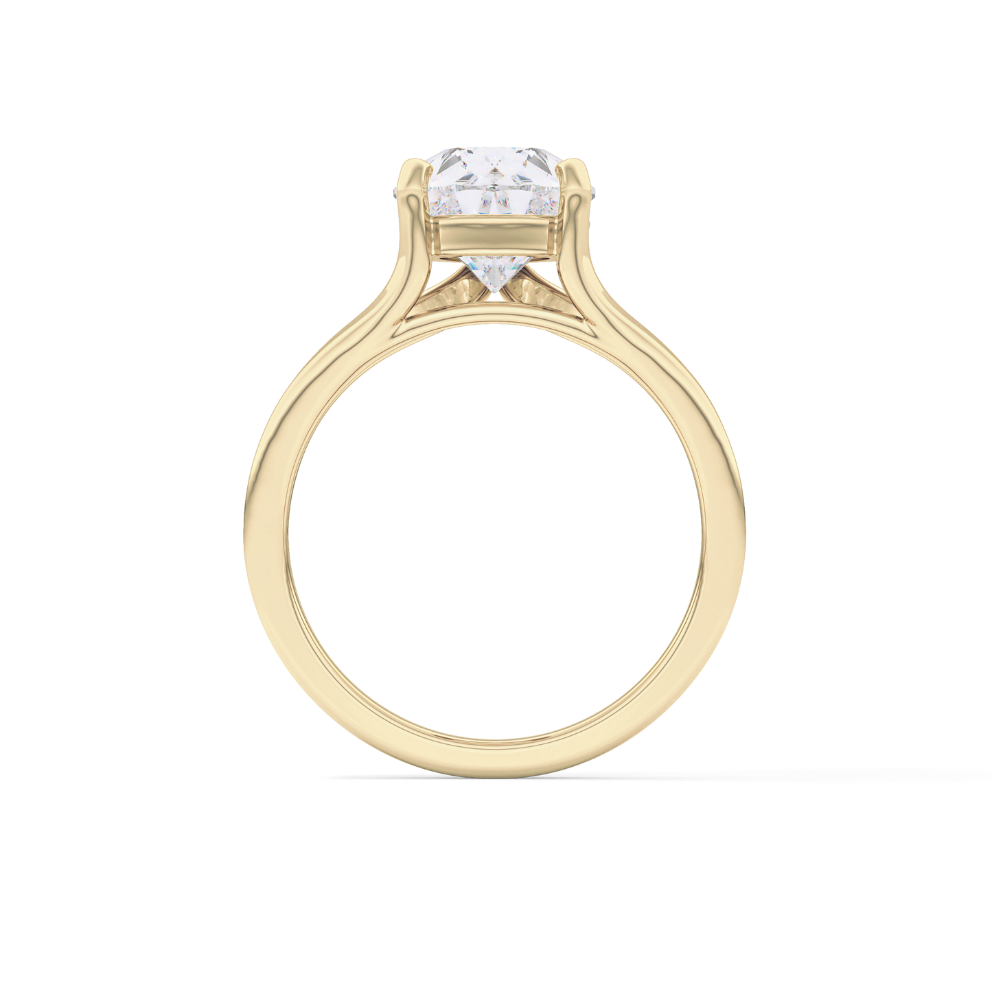 Pear Split Shank Lab Grown Diamond Engagement Ring