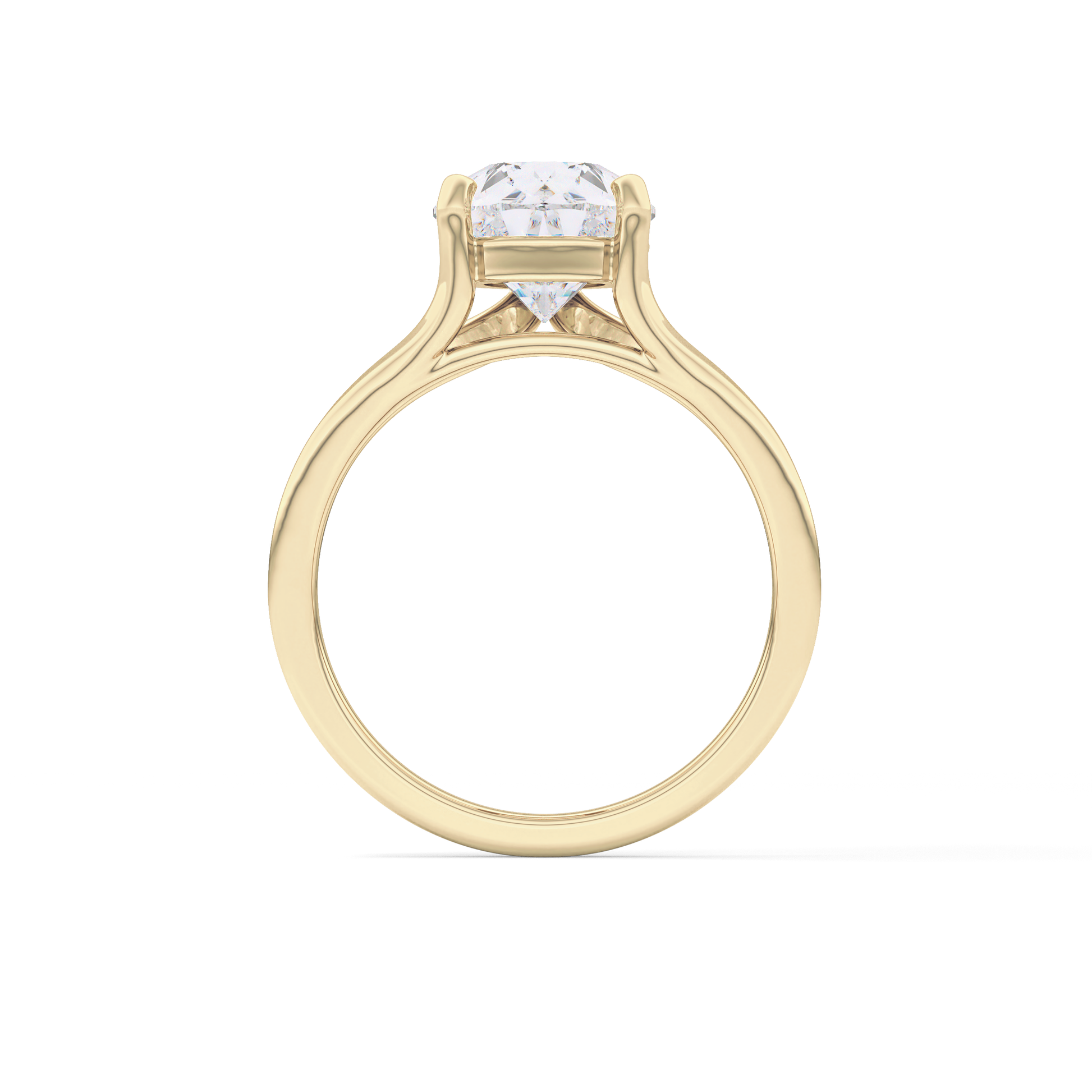 Pear Split Shank Lab Grown Diamond Engagement Ring