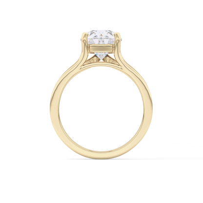 Pear Split Shank Lab Grown Diamond Engagement Ring