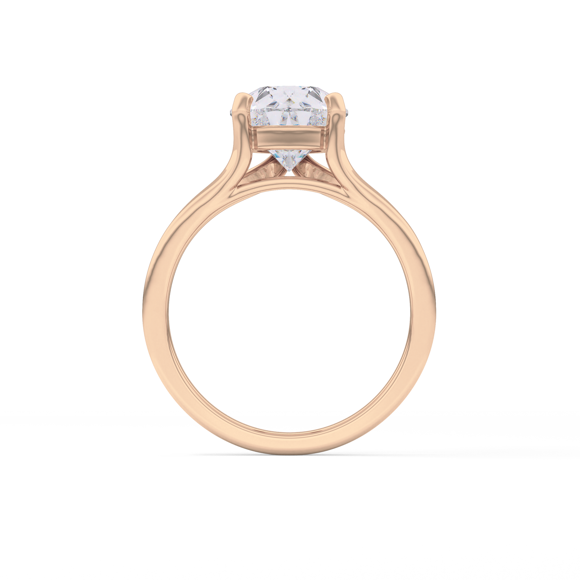 Pear Split Shank Lab Grown Diamond Engagement Ring