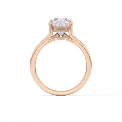 Pear Split Shank Lab Grown Diamond Engagement Ring