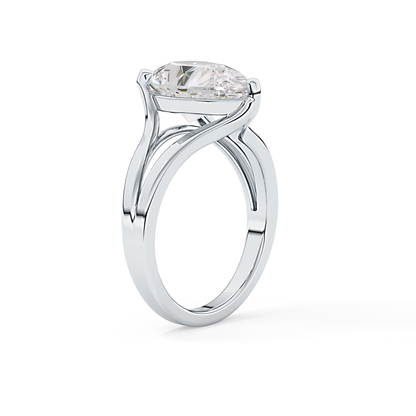 Pear Split Shank Lab Grown Diamond Engagement Ring