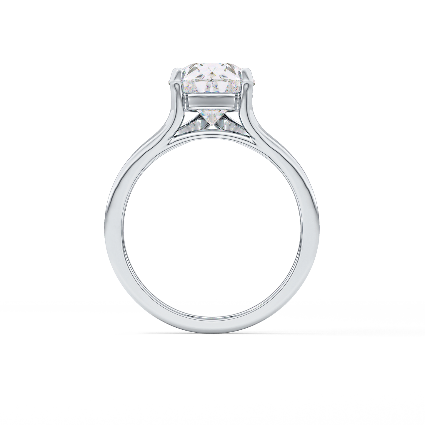 Pear Split Shank Lab Grown Diamond Engagement Ring