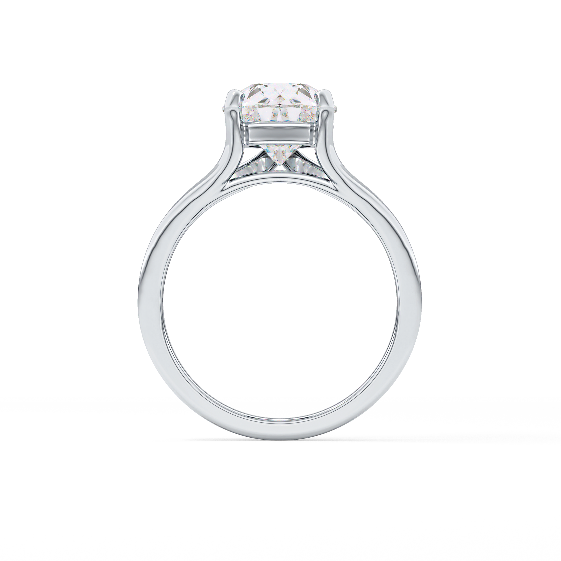 Pear Split Shank Lab Grown Diamond Engagement Ring