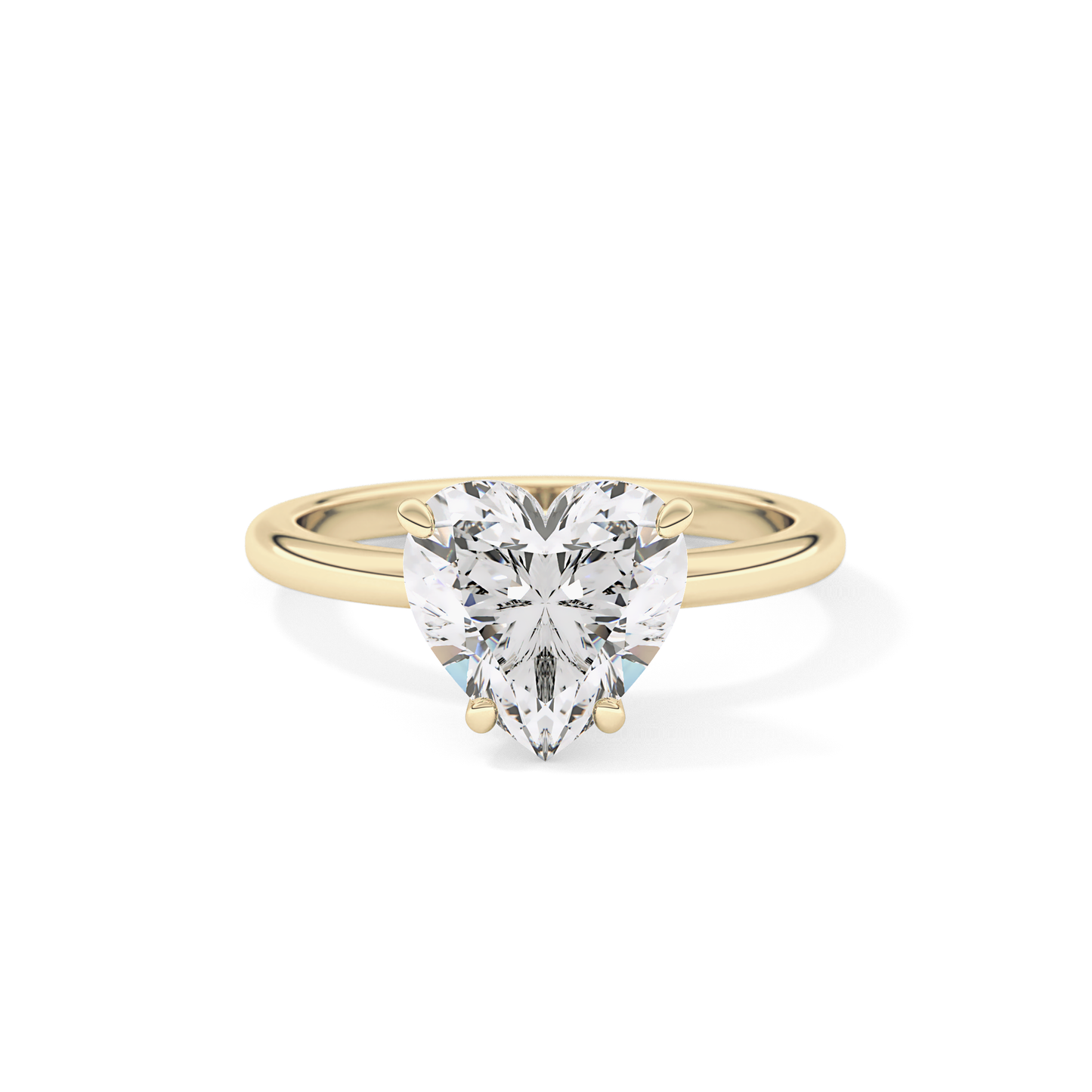 Heart Solitaire Lab Grown Diamond Engagement Ring