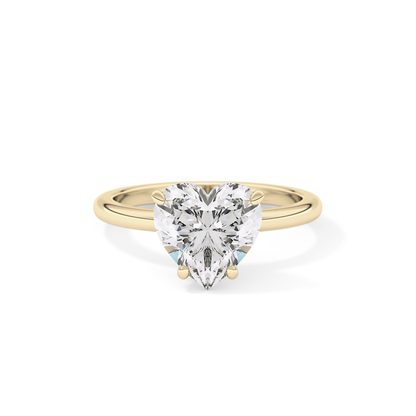 Heart Solitaire Lab Grown Diamond Engagement Ring