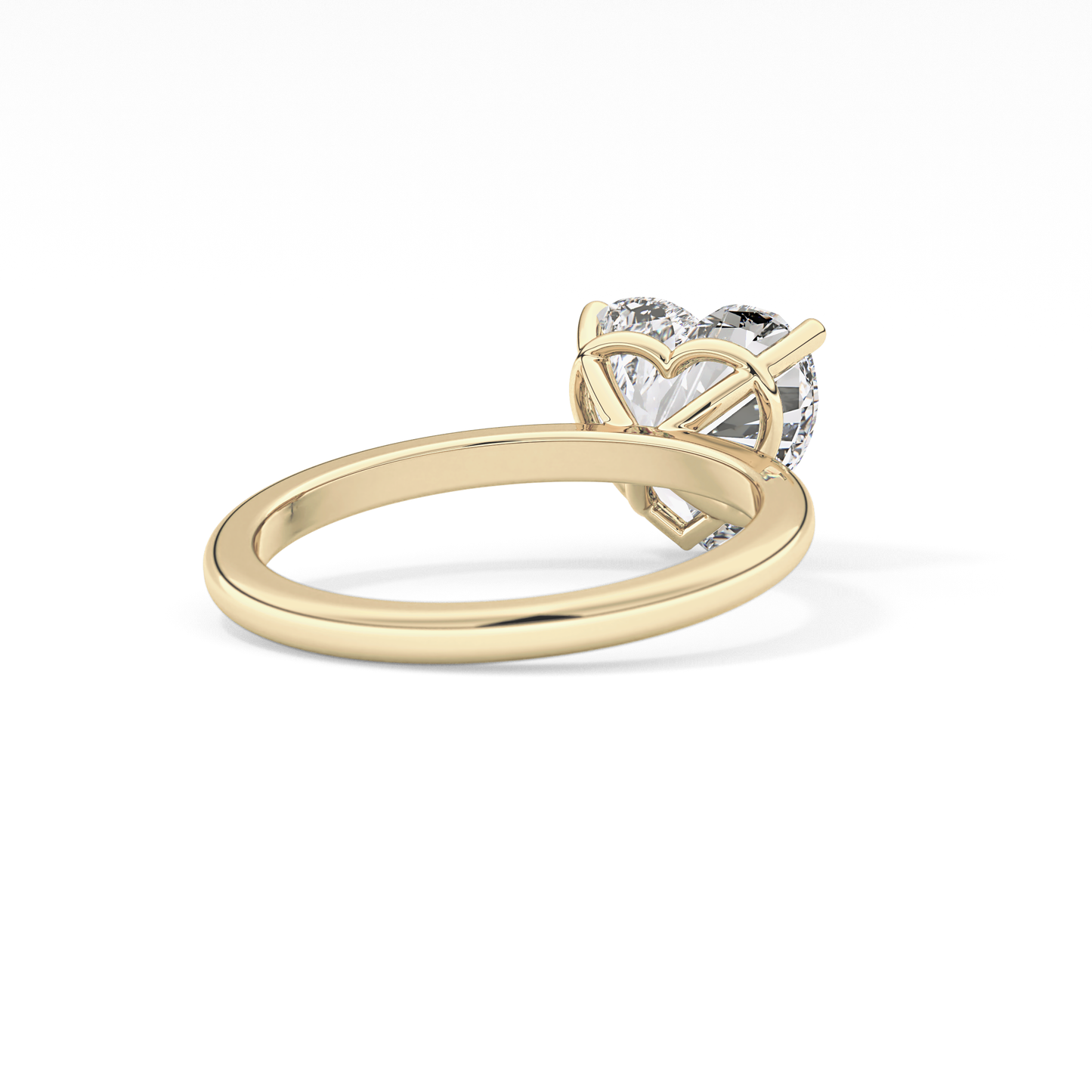 Heart Solitaire Lab Grown Diamond Engagement Ring