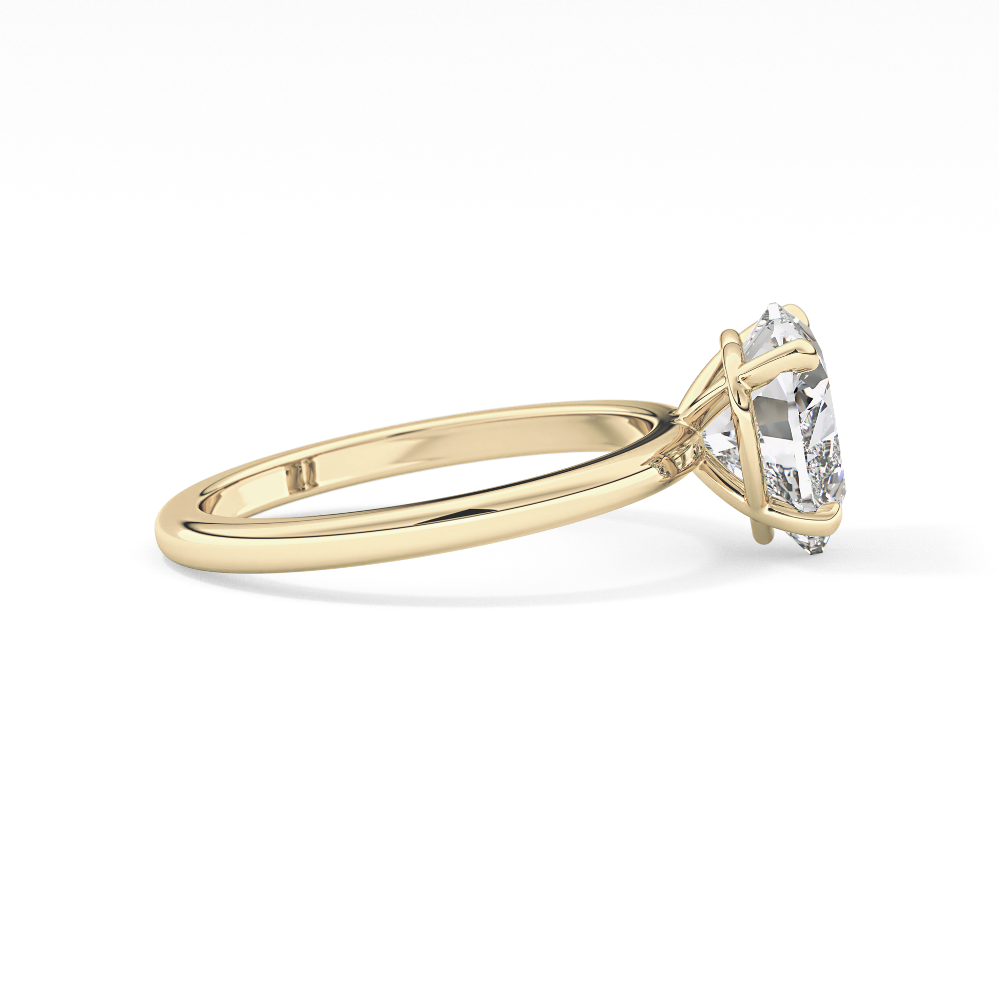 Heart Solitaire Lab Grown Diamond Engagement Ring
