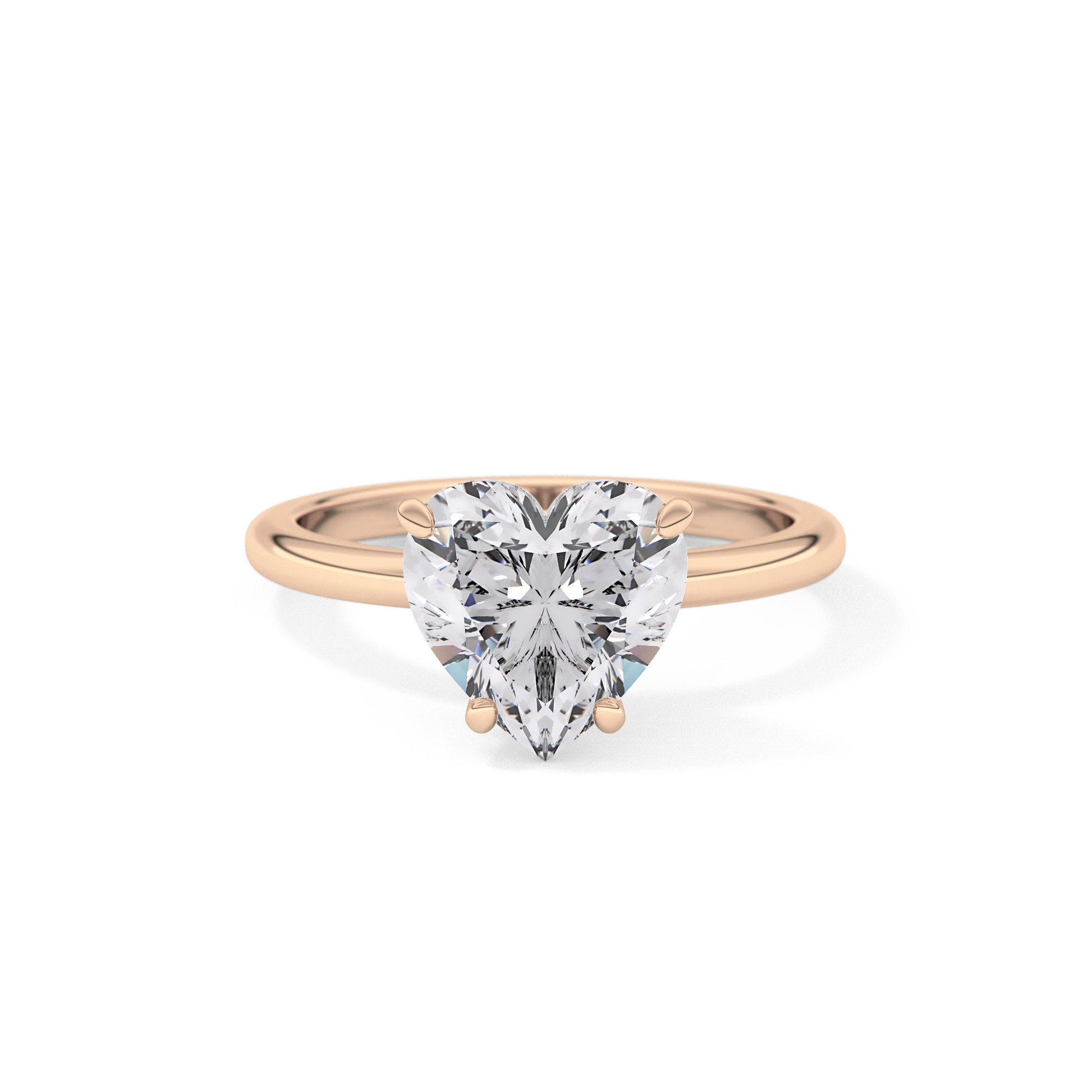 Heart Solitaire Lab Grown Diamond Engagement Ring