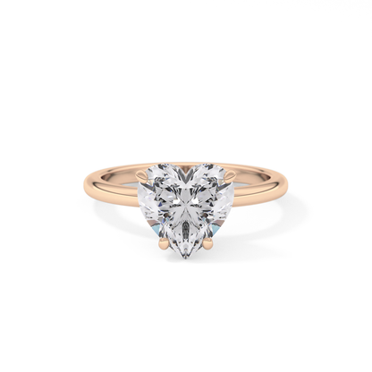 Heart Solitaire Lab Grown Diamond Engagement Ring
