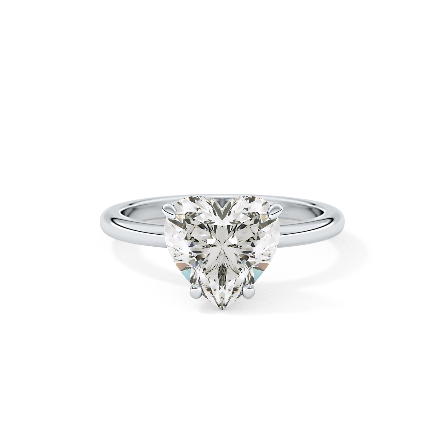 Heart Solitaire Lab Grown Diamond Engagement Ring