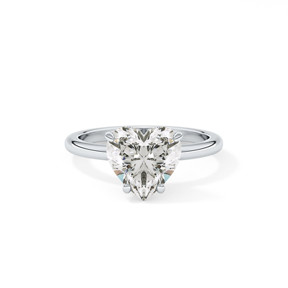 Heart Solitaire Lab Grown Diamond Engagement Ring