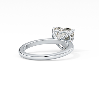 Heart Solitaire Lab Grown Diamond Engagement Ring