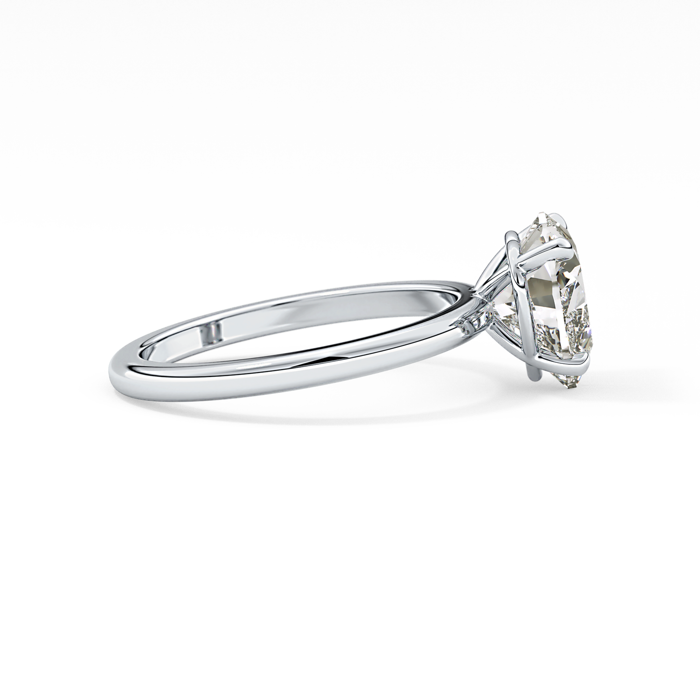 Heart Solitaire Lab Grown Diamond Engagement Ring