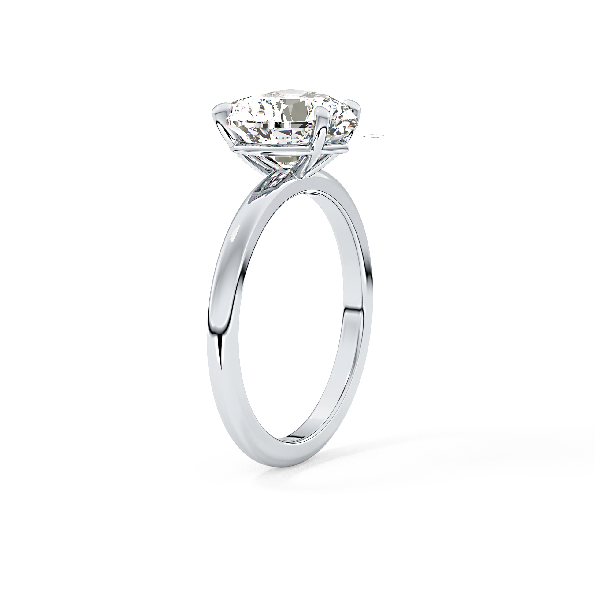 Heart Solitaire Lab Grown Diamond Engagement Ring