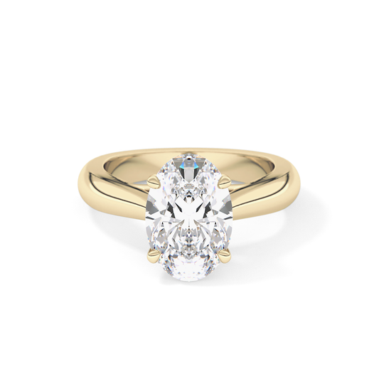 Oval Solitaire Lab Grown Diamond Engagement Ring