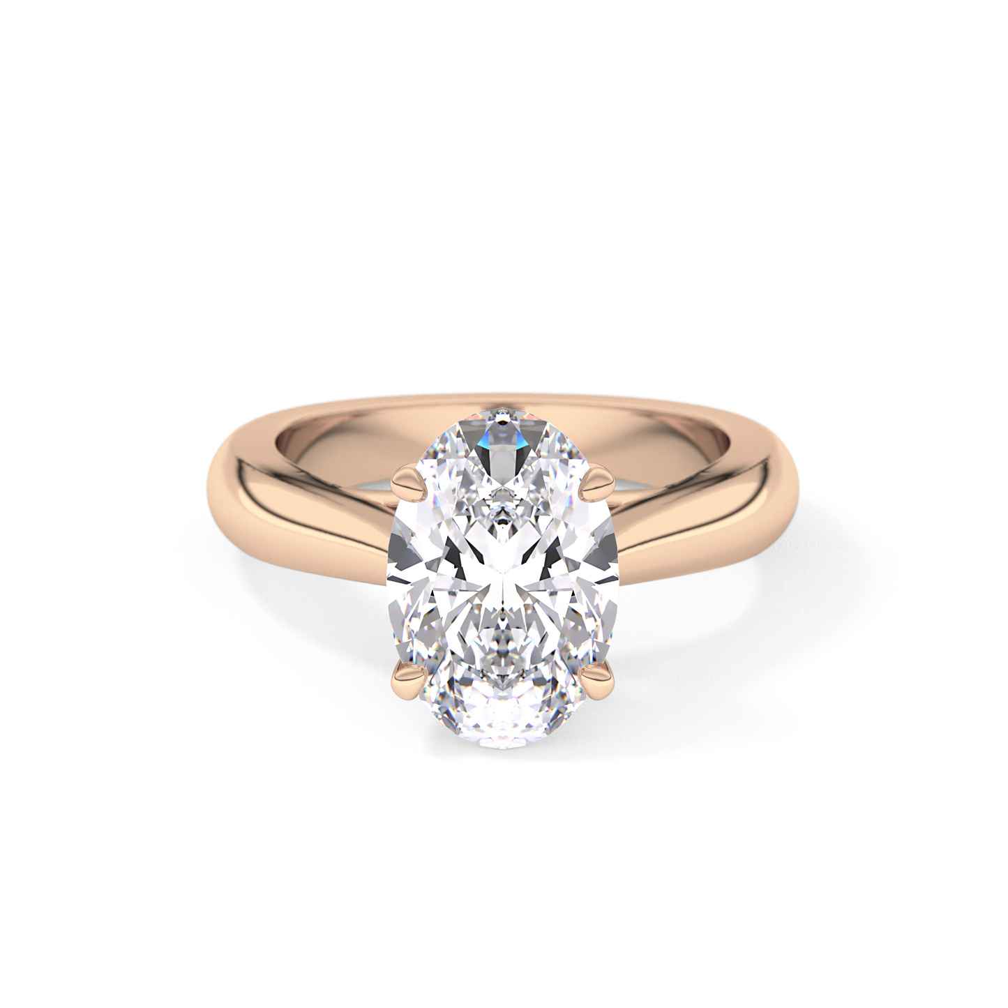 Oval Solitaire Lab Grown Diamond Engagement Ring