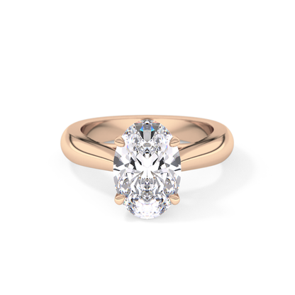 Oval Solitaire Lab Grown Diamond Engagement Ring