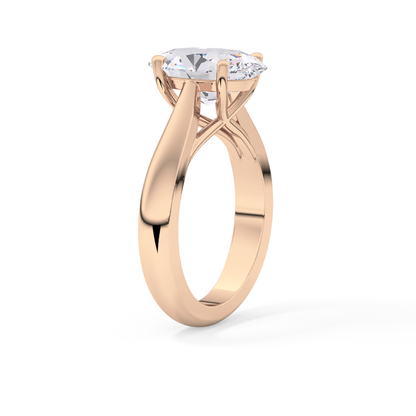 Oval Solitaire Lab Grown Diamond Engagement Ring