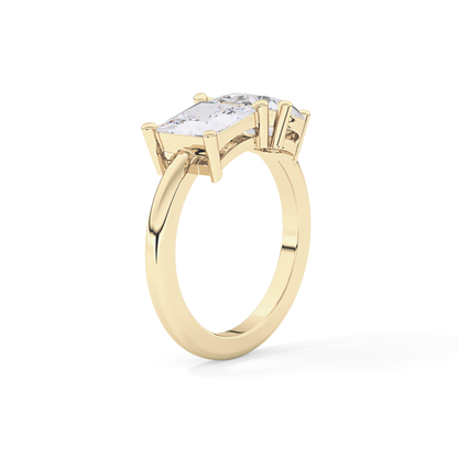 Princess & Pear Toi Et Moi Lab Grown Diamond Engagement Ring