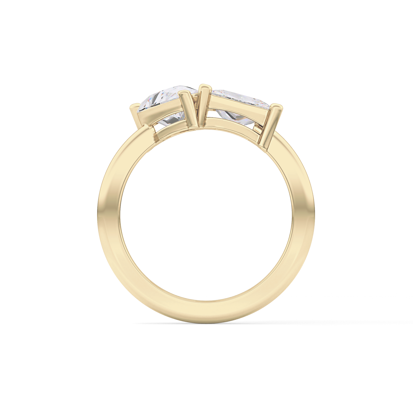 Princess & Pear Toi Et Moi Lab Grown Diamond Engagement Ring