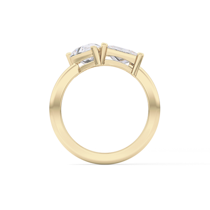 Princess & Pear Toi Et Moi Lab Grown Diamond Engagement Ring