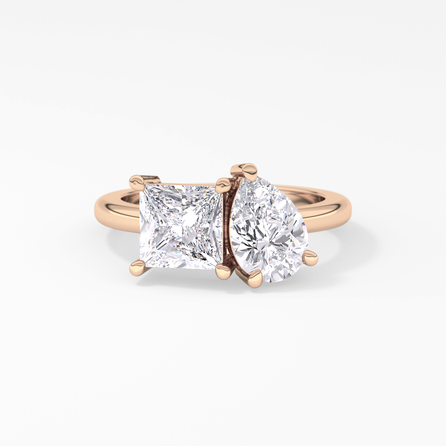 Princess & Pear Toi Et Moi Lab Grown Diamond Engagement Ring