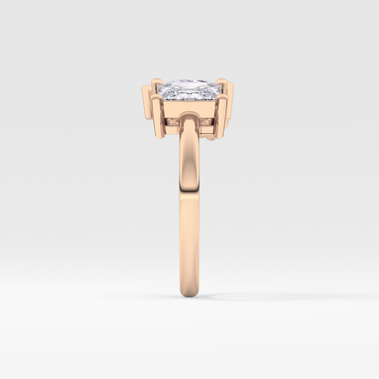Princess & Pear Toi Et Moi Lab Grown Diamond Engagement Ring