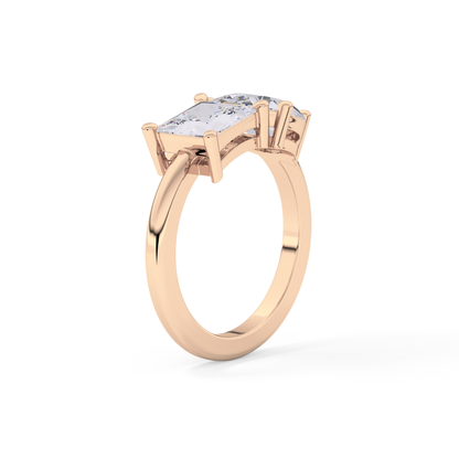 Princess & Pear Toi Et Moi Lab Grown Diamond Engagement Ring