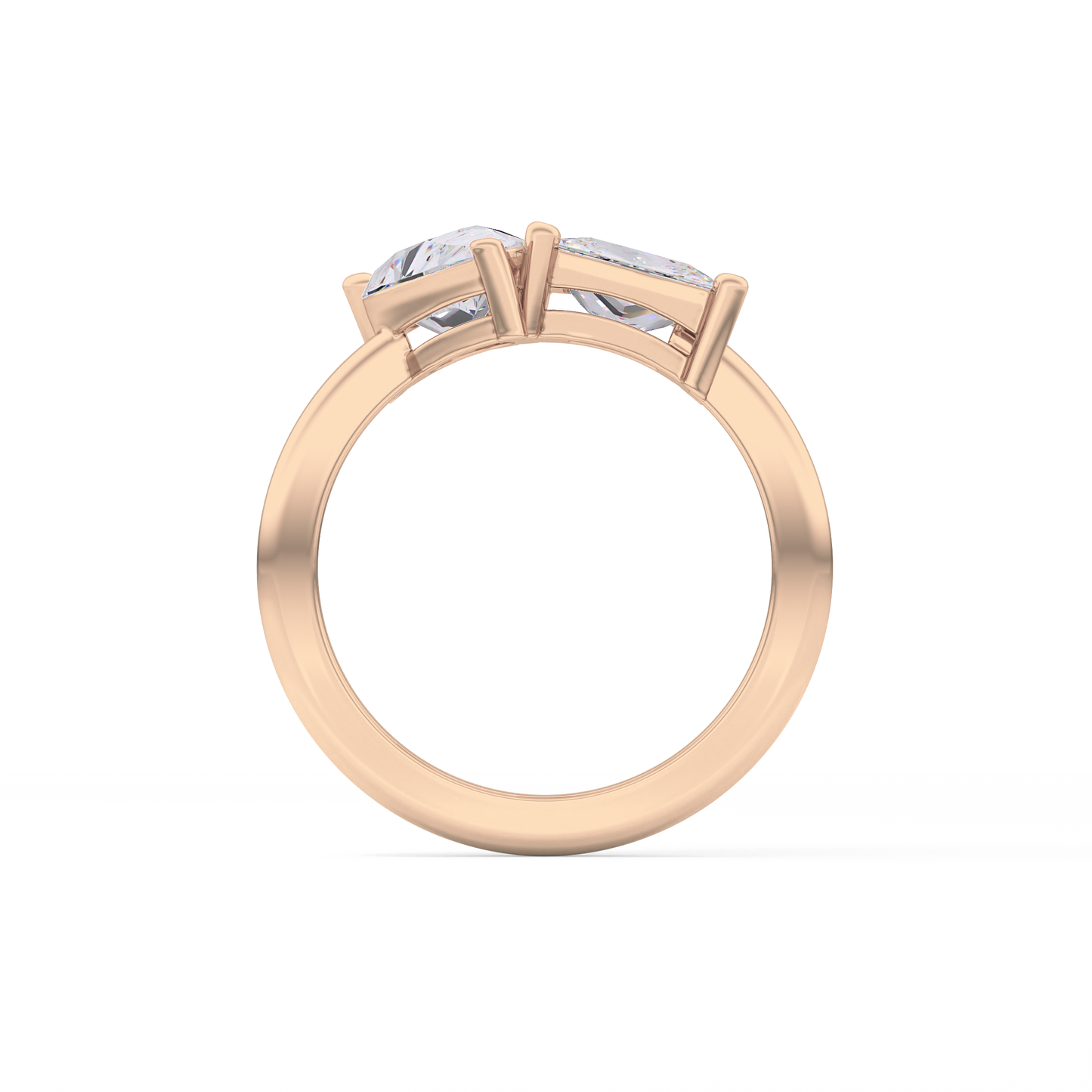 Princess & Pear Toi Et Moi Lab Grown Diamond Engagement Ring