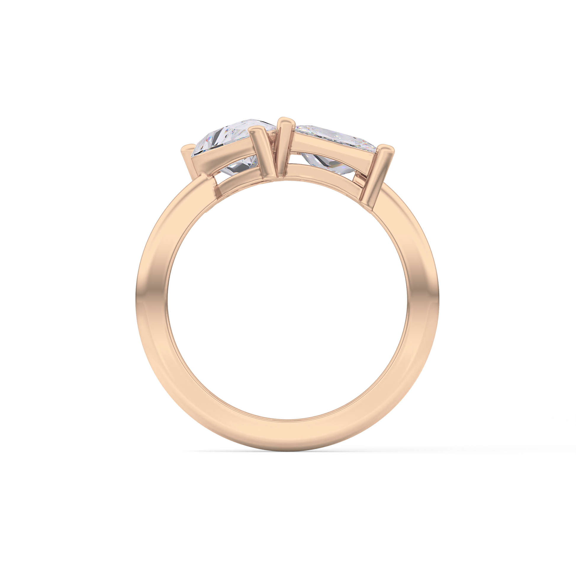 Princess & Pear Toi Et Moi Lab Grown Diamond Engagement Ring
