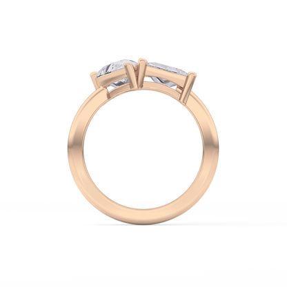 Princess & Pear Toi Et Moi Lab Grown Diamond Engagement Ring