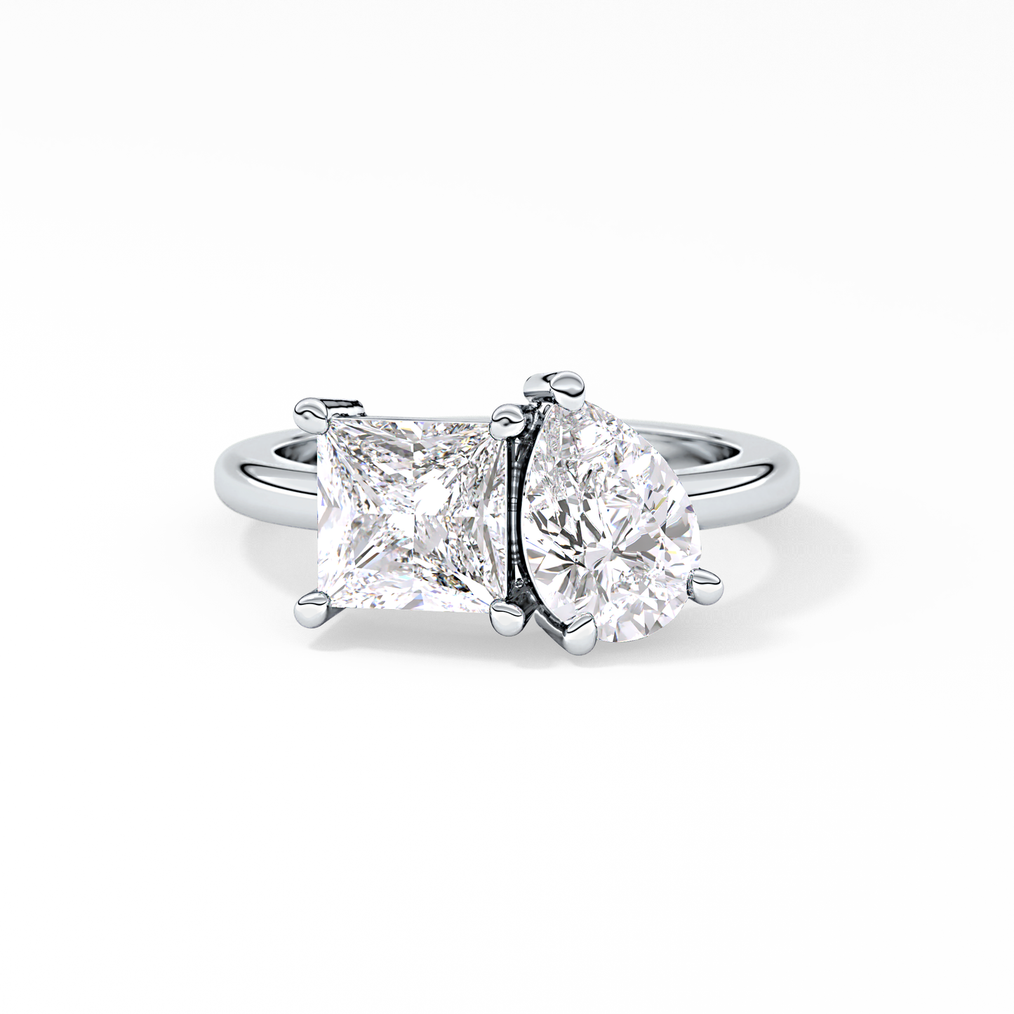 Princess & Pear Toi Et Moi Lab Grown Diamond Engagement Ring