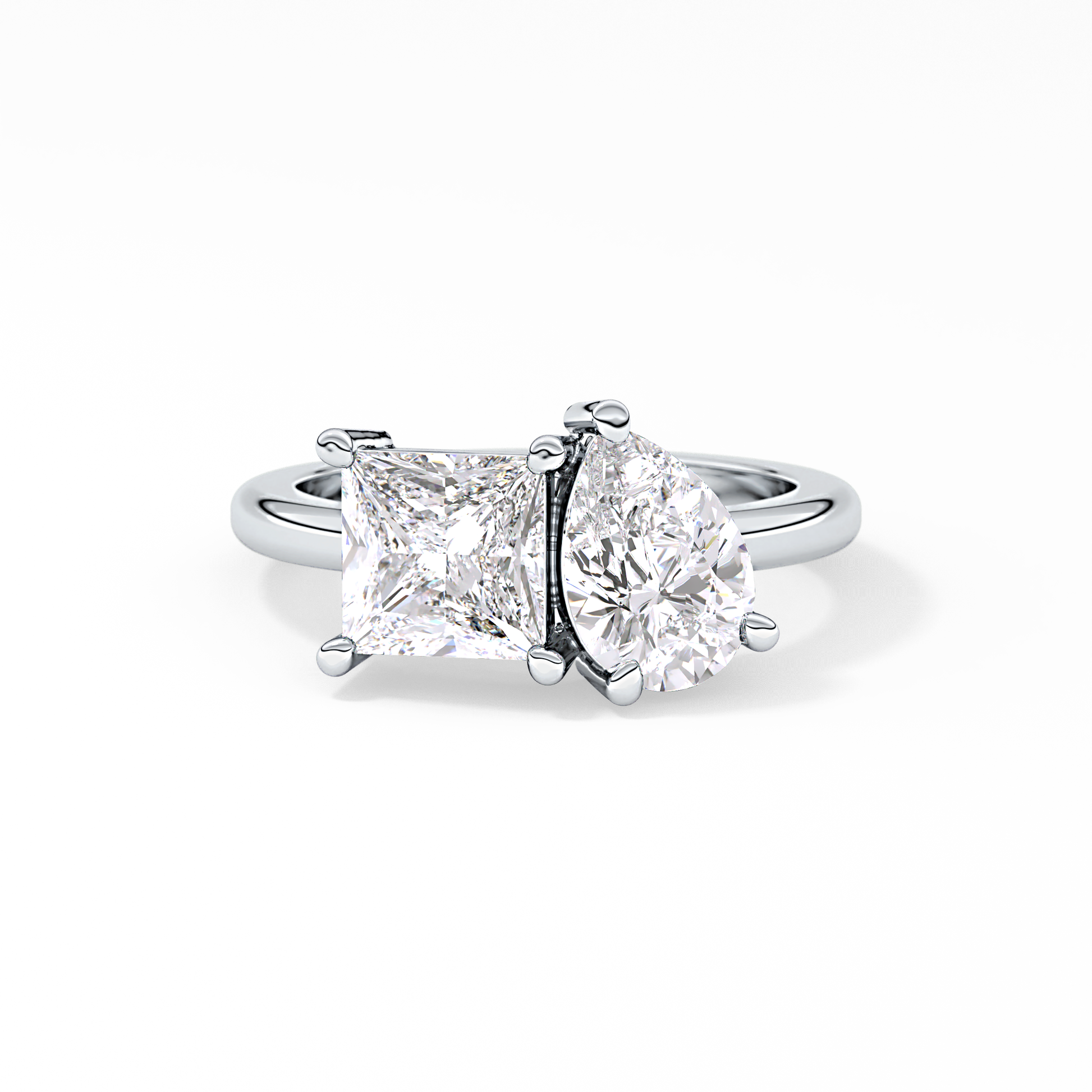 Princess & Pear Toi Et Moi Lab Grown Diamond Engagement Ring