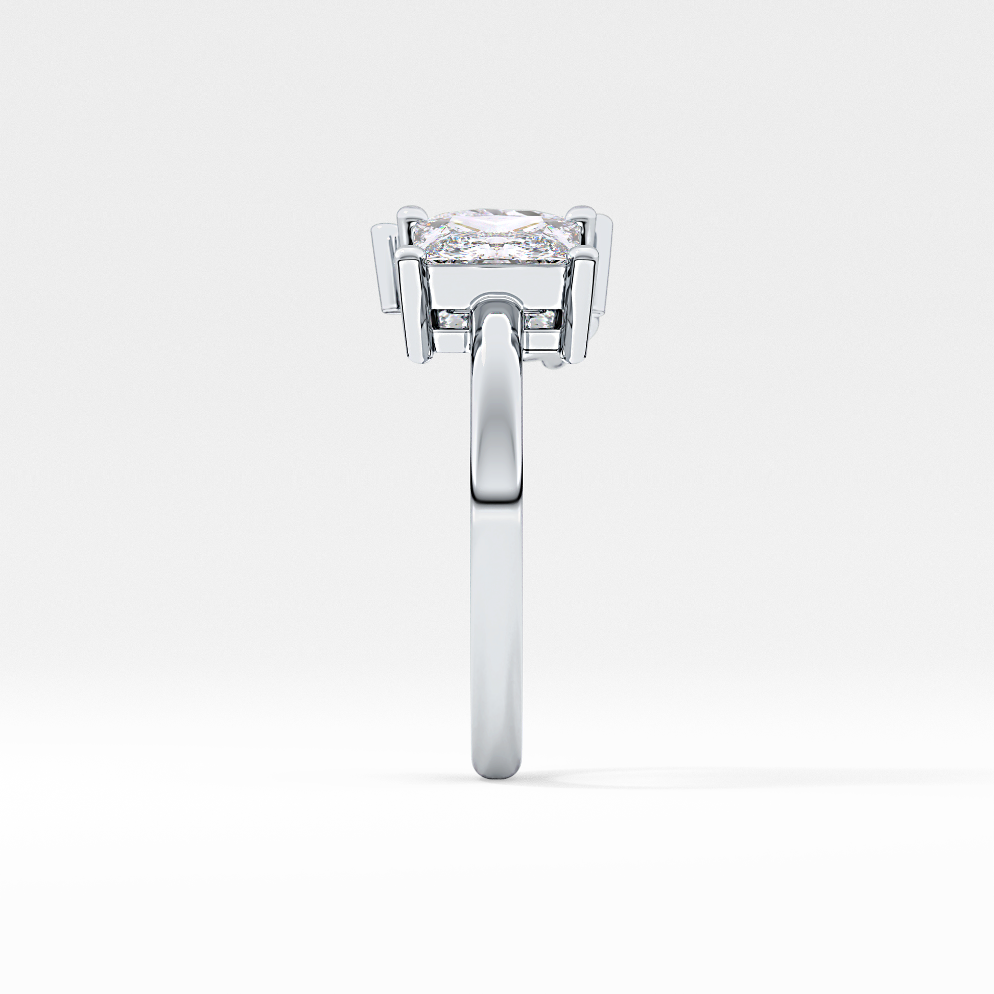 Princess & Pear Toi Et Moi Lab Grown Diamond Engagement Ring