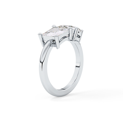 Princess & Pear Toi Et Moi Lab Grown Diamond Engagement Ring