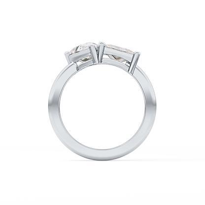 Princess & Pear Toi Et Moi Lab Grown Diamond Engagement Ring