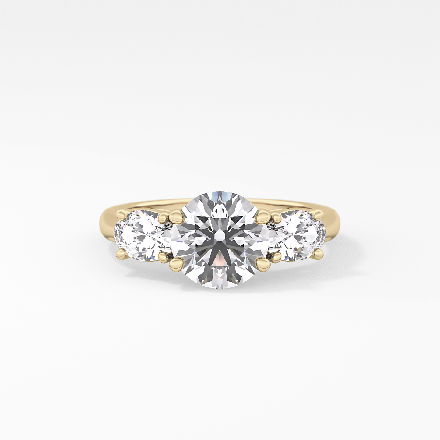 Emerald Solitaire Lab Grown Diamond Engagement Ring