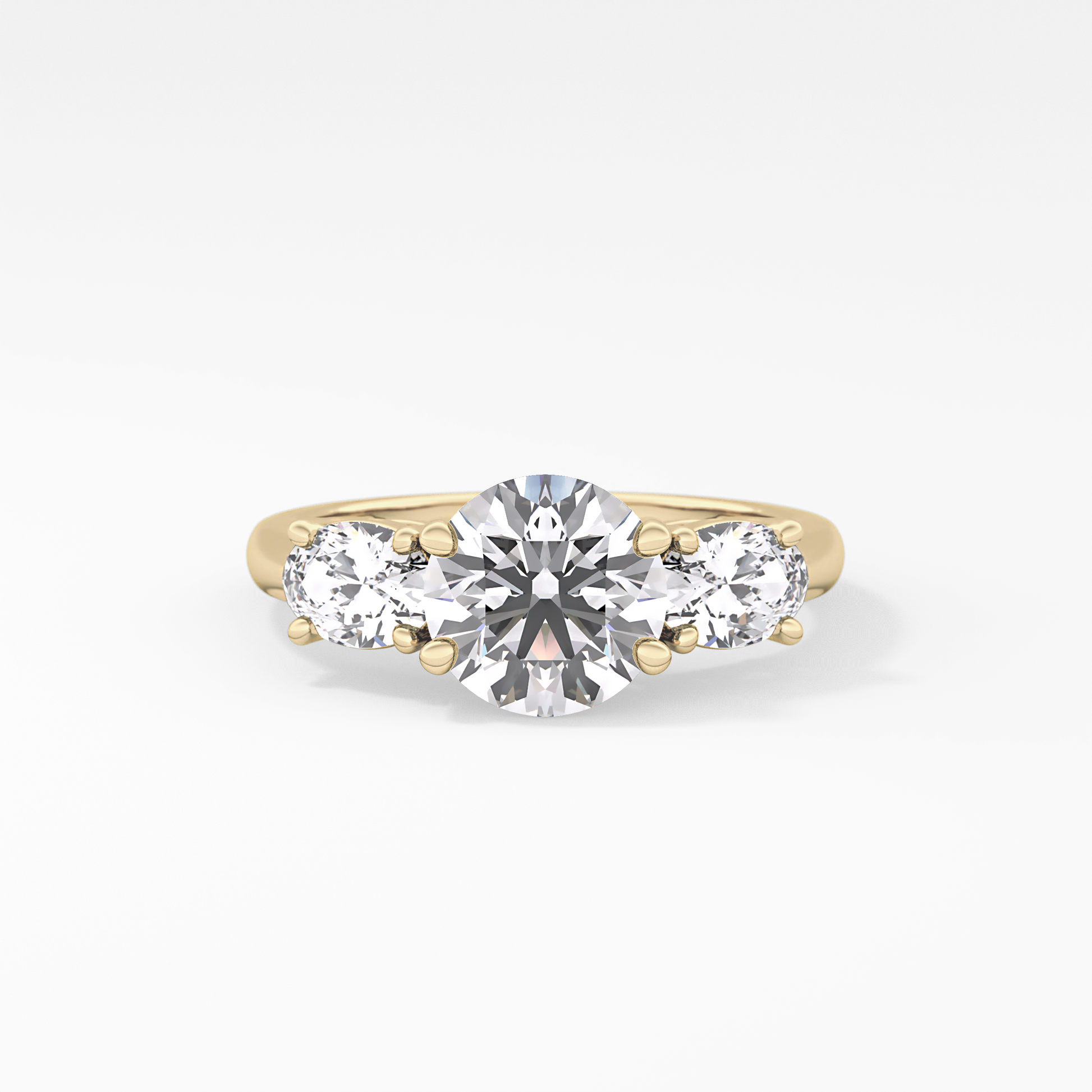 Emerald Solitaire Lab Grown Diamond Engagement Ring