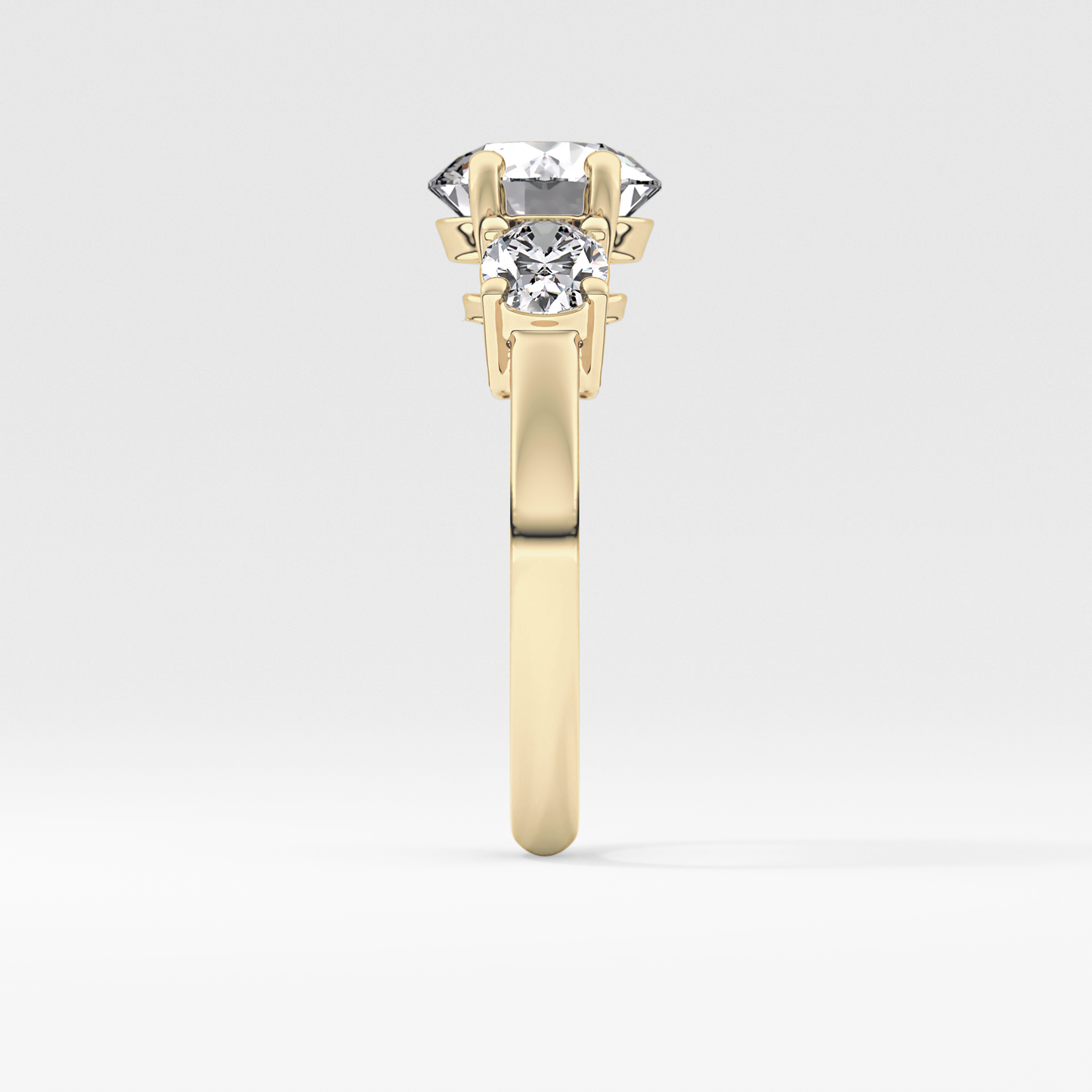 Emerald Solitaire Lab Grown Diamond Engagement Ring