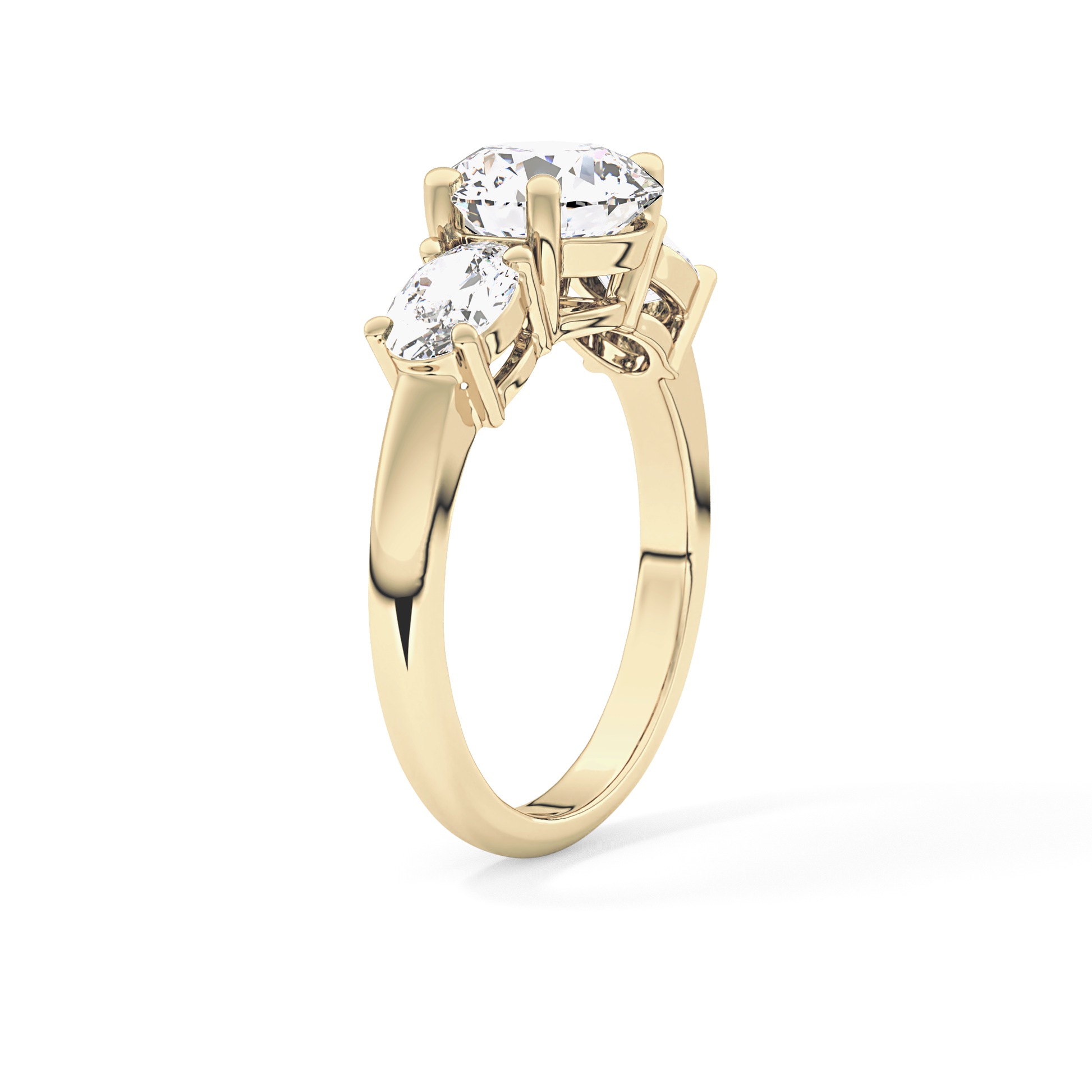 Emerald Solitaire Lab Grown Diamond Engagement Ring