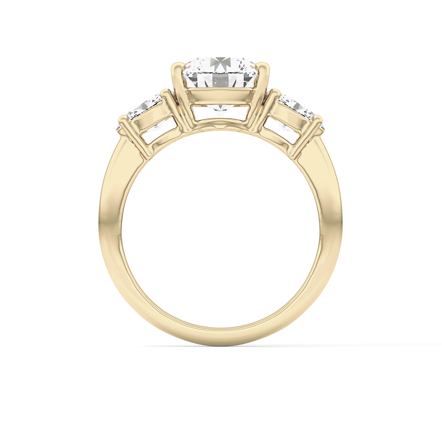 Emerald Solitaire Lab Grown Diamond Engagement Ring