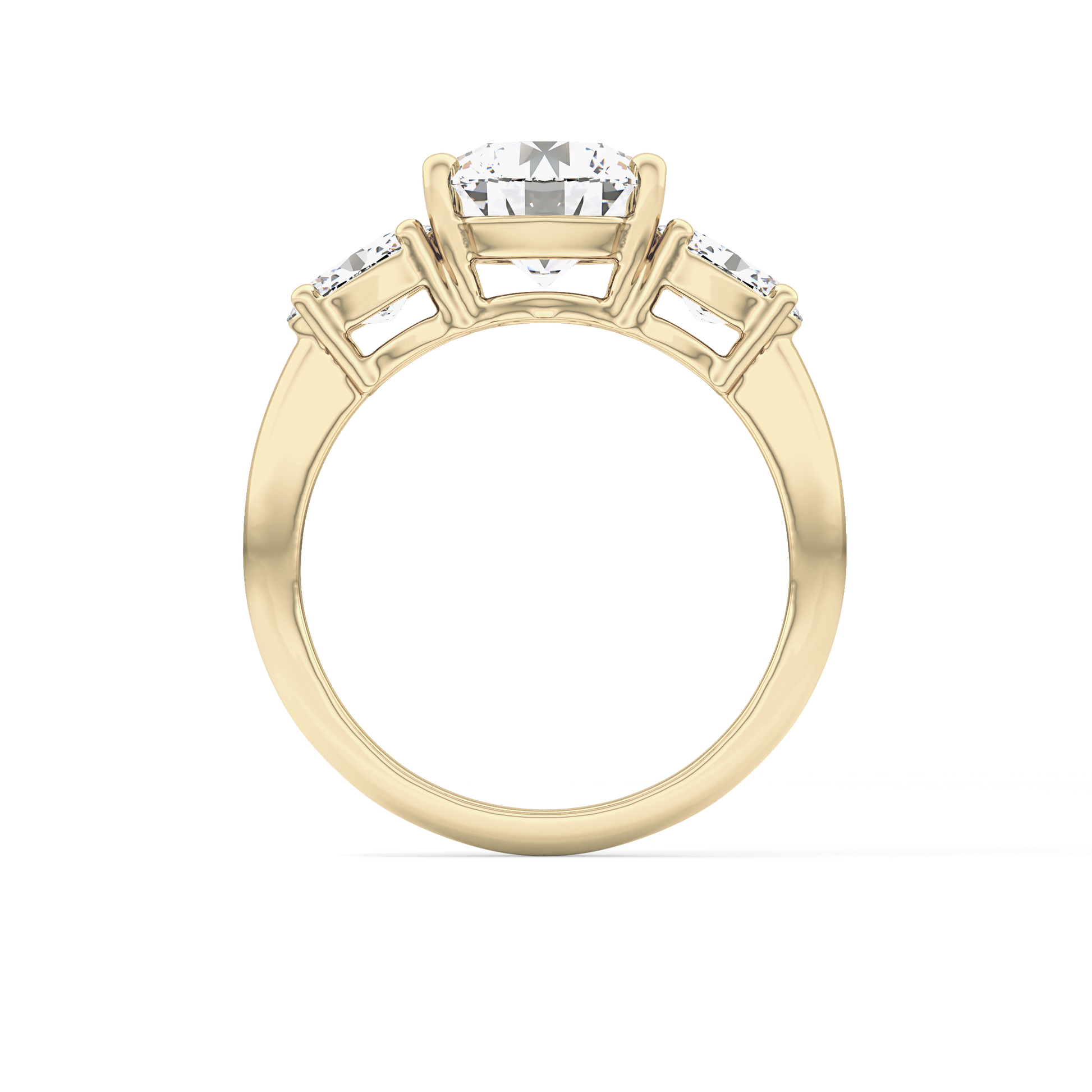 Emerald Solitaire Lab Grown Diamond Engagement Ring