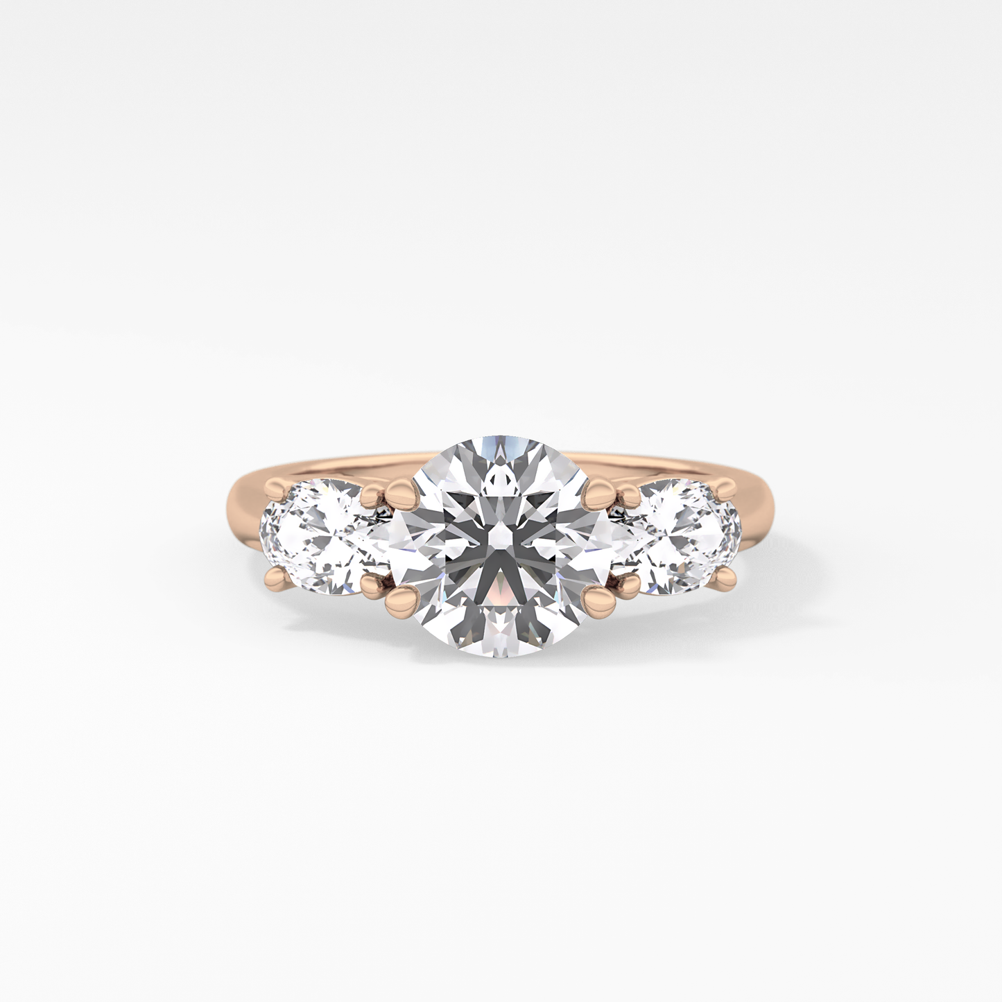 Emerald Solitaire Lab Grown Diamond Engagement Ring