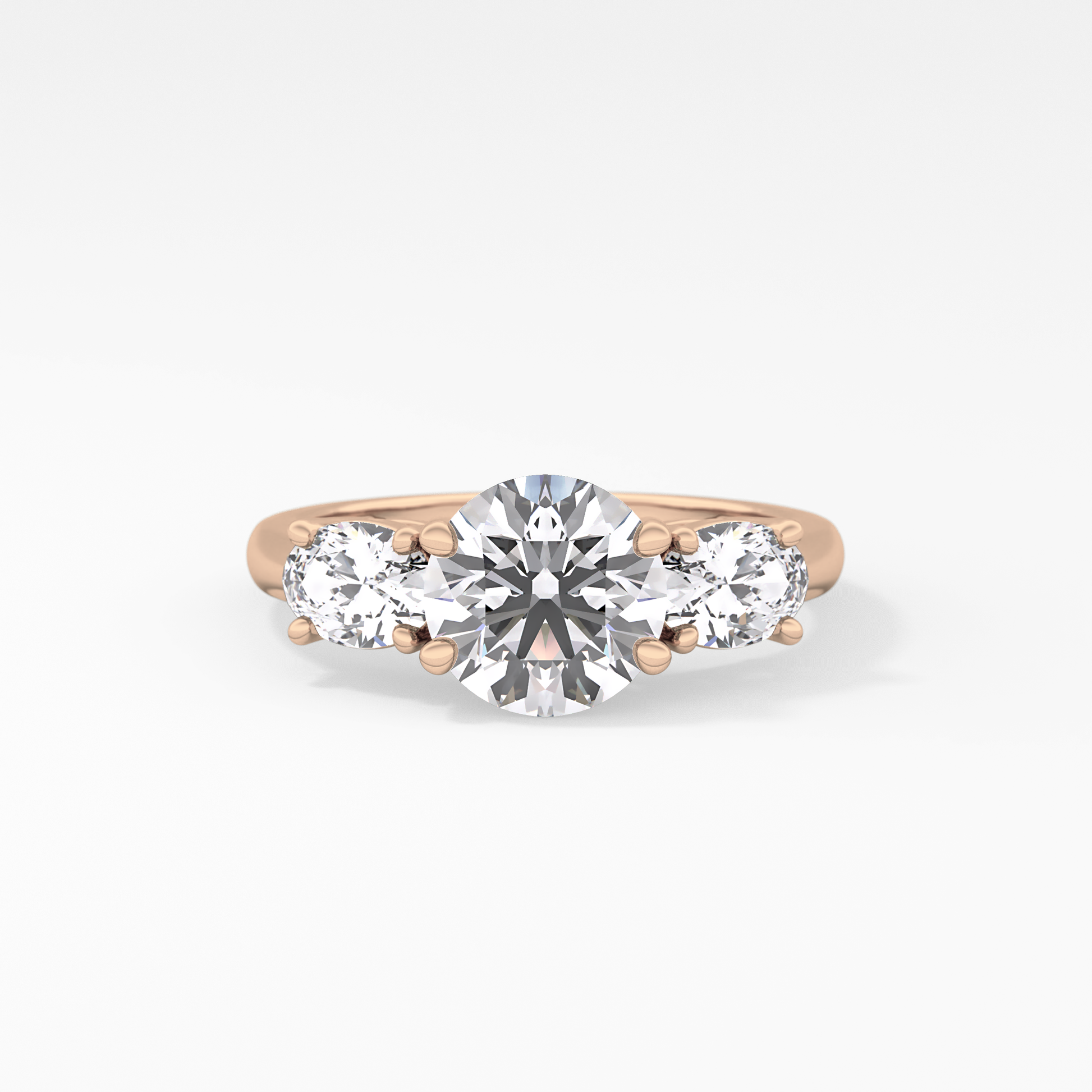 Emerald Solitaire Lab Grown Diamond Engagement Ring